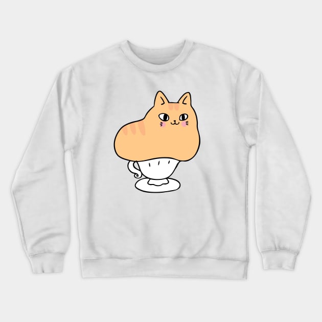 cute fat cat Crewneck Sweatshirt by Lovely Arts